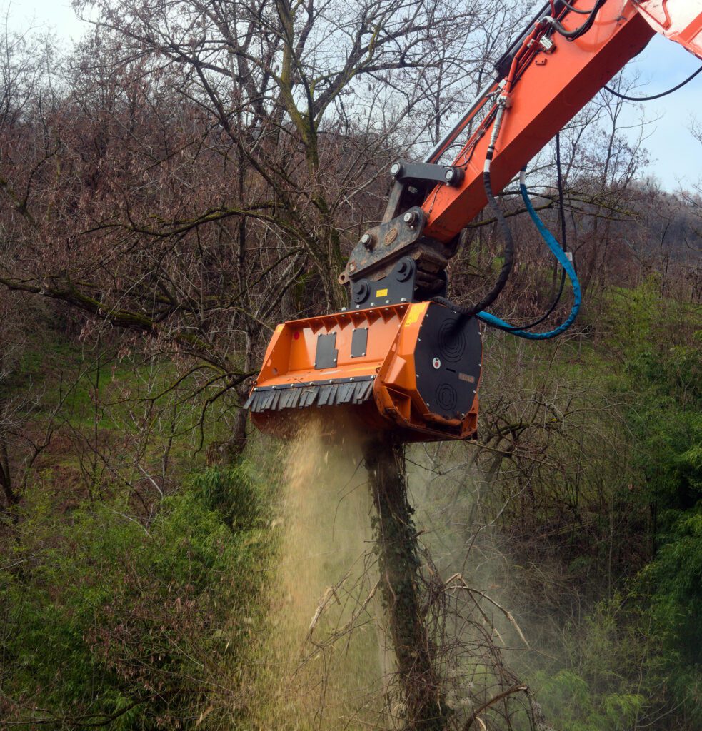 forestry mulcher at work